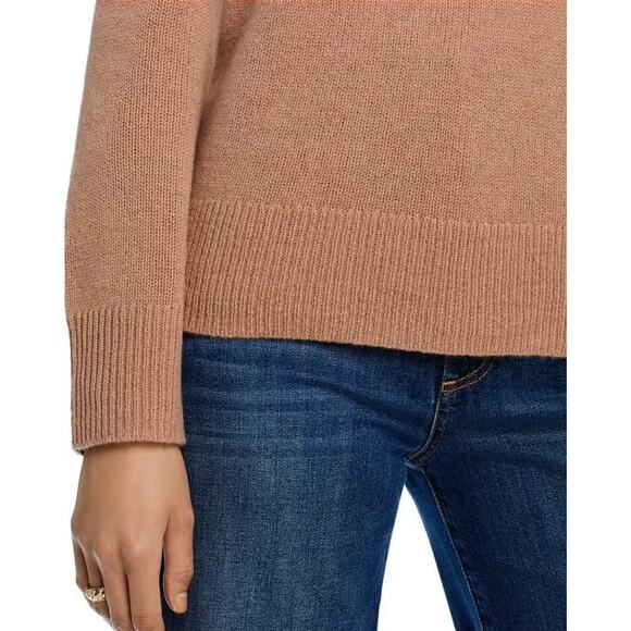 C by Bloomingdale's Women Camel Cashmere Knit Classic Crewneck Sweater Size XXL - Picture 4 of 6